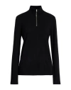 Hache Woman Turtleneck Black Size 10 Wool, Elastane In Black