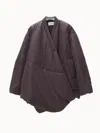 Hache Women's Padded Kimono Jacket In Plum In Purple