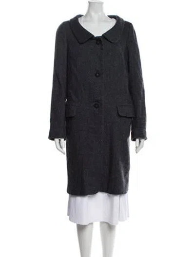 Pre-owned Hache Wool Coat In Blue