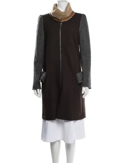 Pre-owned Hache Wool Coat In Brown
