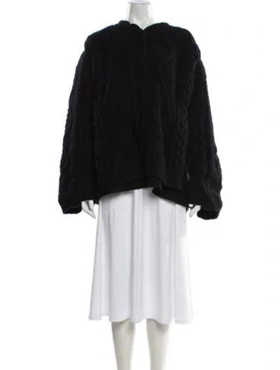 Pre-owned Hache Wool Coat W/ Tags In Black