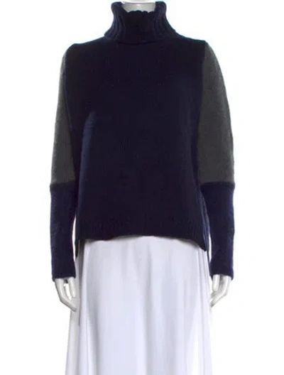 Pre-owned Hache Wool Colorblock Pattern Sweater In Black