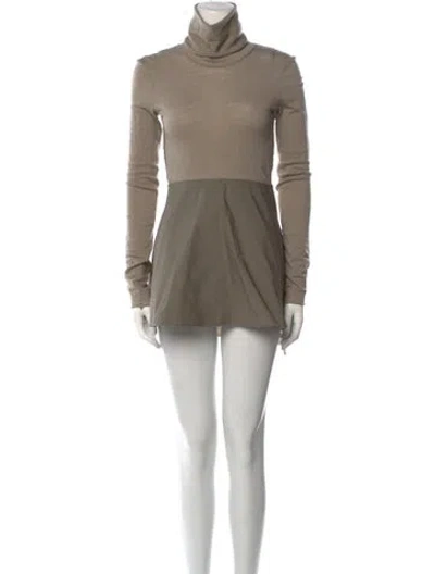 Pre-owned Hache Wool Mini Dress In Neutral