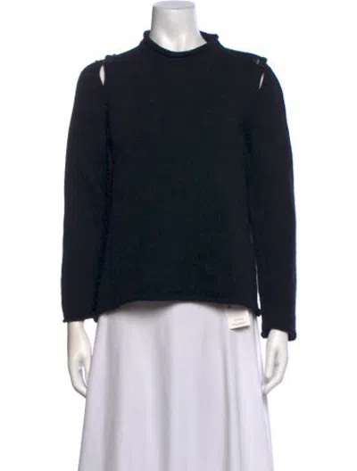Pre-owned Hache Wool Mock Neck Sweater In Black