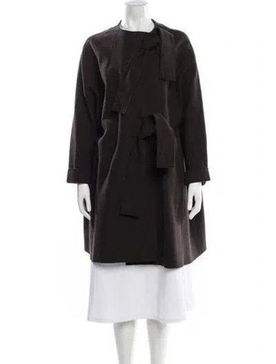 Pre-owned Hache Wool Trench Coat In Brown