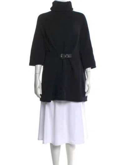 Pre-owned Hache Wool Turtleneck Sweater In Black