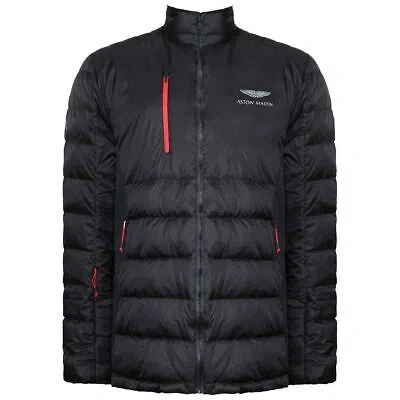 Pre-owned Hackett Aston Martin Apex Long Sleeve Zip Up Mens Black Moto Jacket Hm402660 999