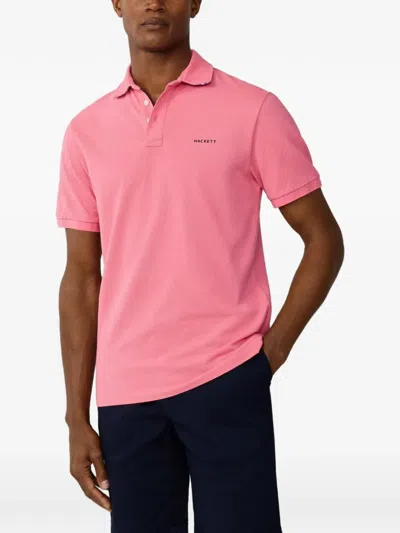 Hackett Beach-trim Short-sleeve Polo Shirt In Pink