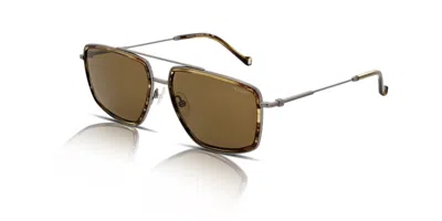 Pre-owned Hackett Bespoke Hsb-919 Men's Sunglasses 505 Gloss Horn/brown