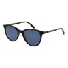 Hackett Black Acetate Sunglasses In Blue