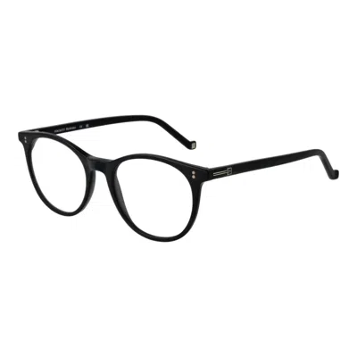 Hackett Black Men Optical Frames In Gold