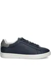 Hackett Bond Leather Sneakers In Blue