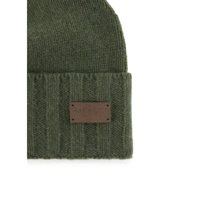 Hackett Bonnet Côtelé En Cachemire Mélangé In Green