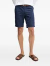 Hackett Button-fastening Flat-front Shorts In Blue