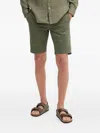 Hackett Button-pockets Twill Shorts In Green