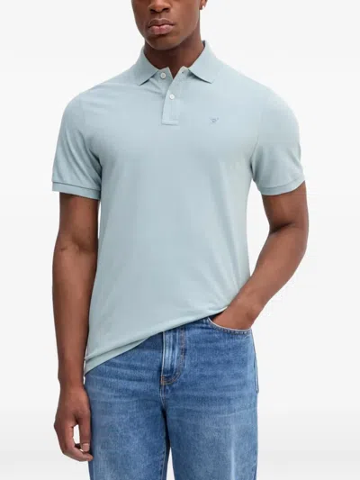 Hackett Button Polo Shirt In Blue