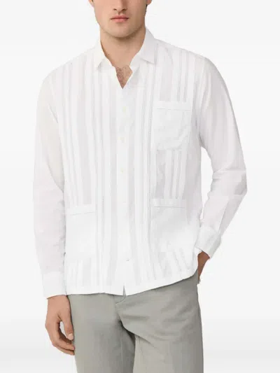 Hackett Buttoned Pocket Shirt In White