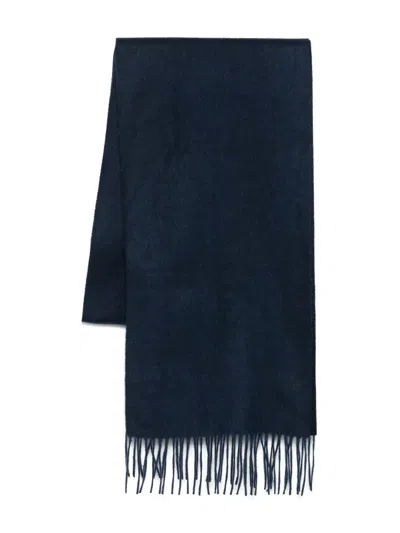Hackett Cashmere Scarf In Blue