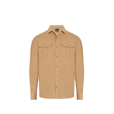 Hackett Chemise En Coton In Brown