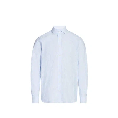 Hackett Chemise Rayée En Coton In Blue