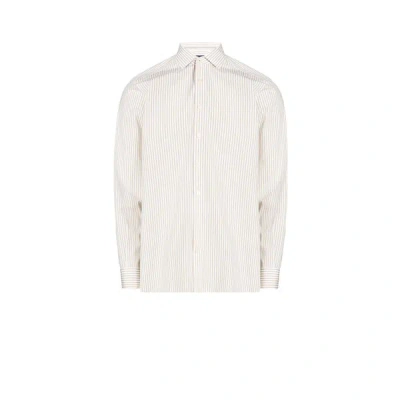 Hackett Chemise Rayée Melange In Neutral