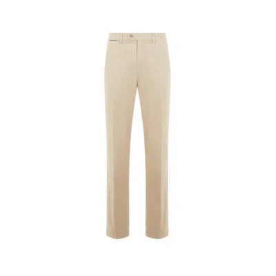 Hackett Cotton And Linen Chino Trousers In Neutral