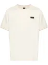 Hackett Crew-neck Cotton T-shirt In Neutrals