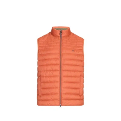 Hackett Doudoune Légère Sans Manches Matelassée In Orange