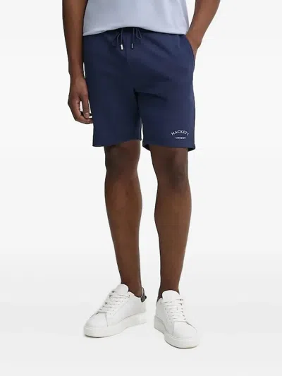 Hackett Drawstring-waist Track Shorts In Blue