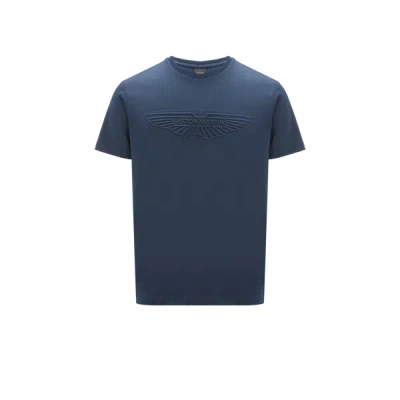Hackett Embossed Logo T-shirt In Blue