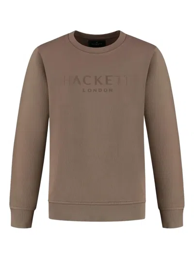 Hackett Embossed Sweatshirt In Brown