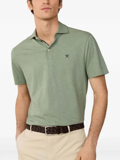 Hackett Embroidered Classic-fit Polo Shirt In Green