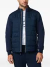 Hackett 이스테이트 하이브리드 퀼팅 집업 재킷 In Blue