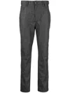 Hackett Flannel Logo-patch Straight-leg Trousers In Grey