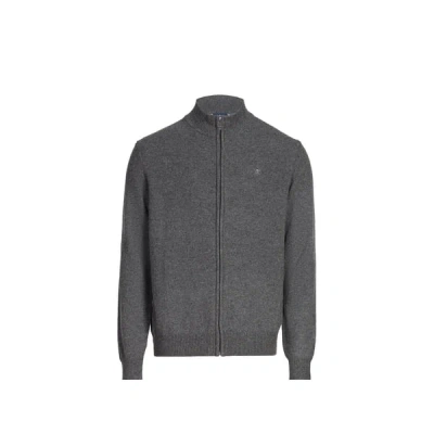 Hackett Gilet Col Montant En Laine In Gray