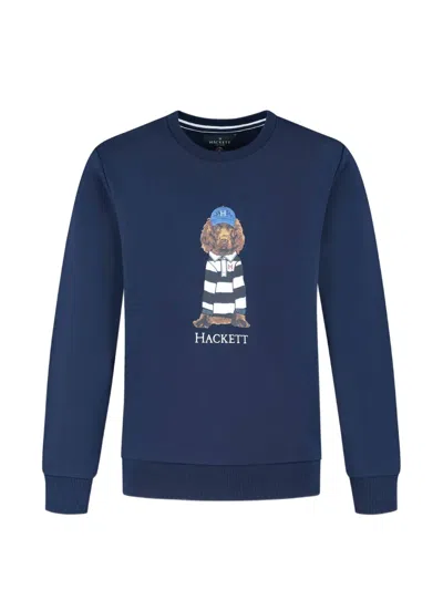 Hackett Kids' Graphic-print Sweatshirt In Blue