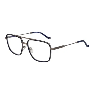 Hackett Gray Men Optical Frames In Black