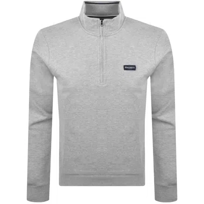 Hackett Half Zip Sweatshirt Grey In Gray