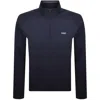 Hackett Half Zip Sweatshirt Navy In Blue