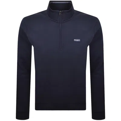 Hackett Half Zip Sweatshirt Navy In Blue
