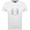 Hackett Heritage Crest Graphic T Shirt White In White