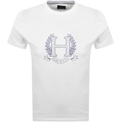 Hackett Heritage Crest Graphic T Shirt White