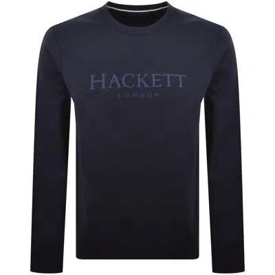 Hackett Heritage Crew Neck Sweatshirt Navy In Blue