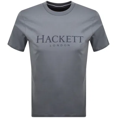 Hackett Heritage Essential T Shirt Blue In Gray