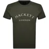 Hackett Mens Duck Green Heritage Logo-print Cotton T-shirt In Green