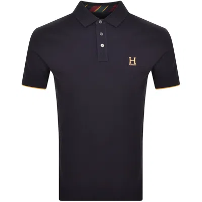 Hackett Heritage H Logo Polo T Shirt Navy