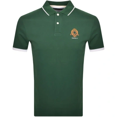 Hackett Heritage Logo Polo T Shirt In Green
