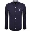 Hackett Heritage Long Sleeve Shirt Navy In Blue