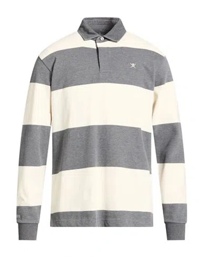 Hackett Heritage Man Polo Shirt Grey Size 3xl Cotton In Gray