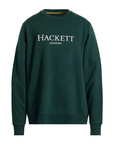Hackett Heritage Man Sweatshirt Dark Green Size Xl Cotton, Polyester